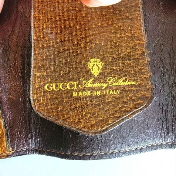 AUTHENTIC Gucci key/cardholder Sherry line in cognac leather ghw - Picture 2 of 10